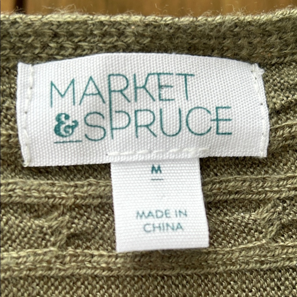 Olive Textured Women's Sweater - Picture 2 of 4